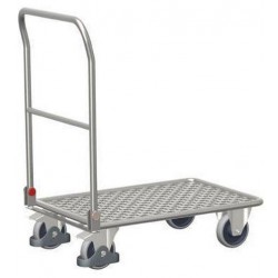 Plošinový vozík se sklopným madlem, do 150 kg, 97,5 x 100 x 62 cm