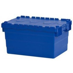 Plastový přepravní box ALC s víkem, modrý, 60 l