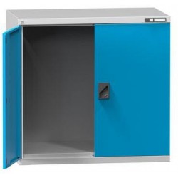 Kovová dílenská skříň, 100 x 104,4 x 62,5 cm, šedá/modrá