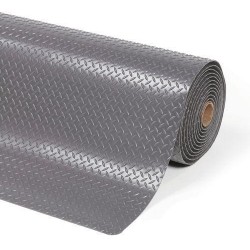Protiúnavová průmyslová rohož s diamantovým povrchem, šířka 91 cm, metrážová, šedá