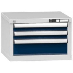 Zásuvková skříň ZA5, 578 x 600 x 390 mm, šedá-tmavě modrá
