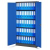 Plechová skříň JAN H, 900 x 1950 x 400 mm, antracitovo-modrá