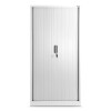Plechová skříň se žaluziovými dveřmi DAMIAN, 900 x 1850 x 450 mm, bílá