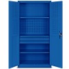 Plechová dílenská skříň se zásuvkami SZYMON, 920 x 1850 x 500 mm, modrá