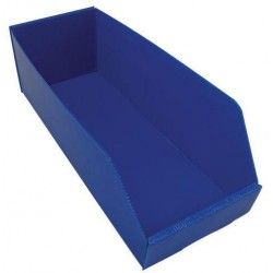 Plastový box PP, 15,5 x 19 x 48 cm, modrý