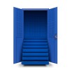 Plechová dílenská skříň se zásuvkami DAREK, 920 x 1850 x 500 mm, modrá