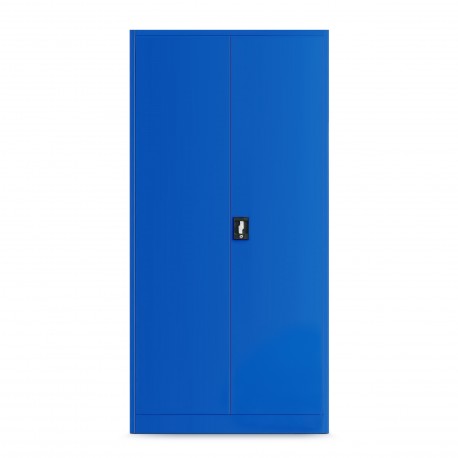 Plechová dílenská skříň s policemi BRUNO, 920 x 1850 x 500 mm, modrá