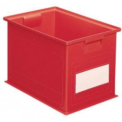 Barevná plastová přepravka PS (40,5 l), červená