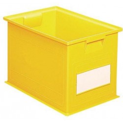 Barevná plastová přepravka PS (40,5 l), žlutá