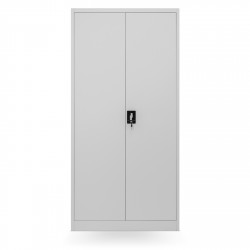 Plechová šatní skříň DAWID,900 x 1850 x 450 mm, šedá