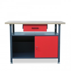 Pracovní stůl ERIC, 1200 x 850 x 600 mm, antracitově červený