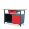 Pracovní stůl ERIC, 1200 x 850 x 600 mm, antracitově červený