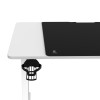 Malý výškově nastavitelný elektrický stůl EGON, 1100 x 720 x 600 mm, bílý