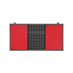 Závěsná garážová skříň model BEN, 1200 x 600 x 200 mm, antracitově červená