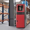 Průmyslová stacionární počítačová skříň STEVE, 640 x 1750 x 630 mm, antracitově červená