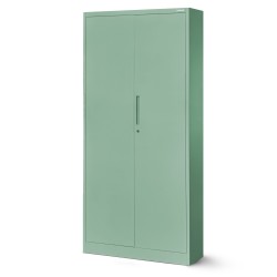Dvoudveřová kovová skříň s policemi JAN H, 900 x 1950 x 400 mm, Fresh Style: pastelově zelená