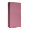 Uzamykatelná společenská skříň DAWID, 900 x 1850 x 450 mm, Fresh Style: pudrově růžová