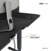 Výškově nastavitelný elektrický stůl ROB, 1400 x 720 x 600 mm, černý