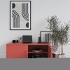 TV stolek na nohách ROSA, 1150 x 595 x 400 mm, Moderní: červená barva