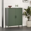 Kovová nízká skříňka s policemi VITO, 800 x 1015 x 400 mm, Modern: zelená láhev barva