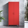Šatní skříň FLAVIO, 800 x 1850 x 450 mm, Modern: červená barva
