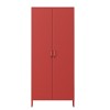 Šatní skříň FLAVIO, 800 x 1850 x 450 mm, Modern: červená barva