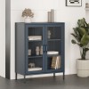 Vitrína GINA, 800 x 1015 x 400 mm, Modern: tmavě modrá barva