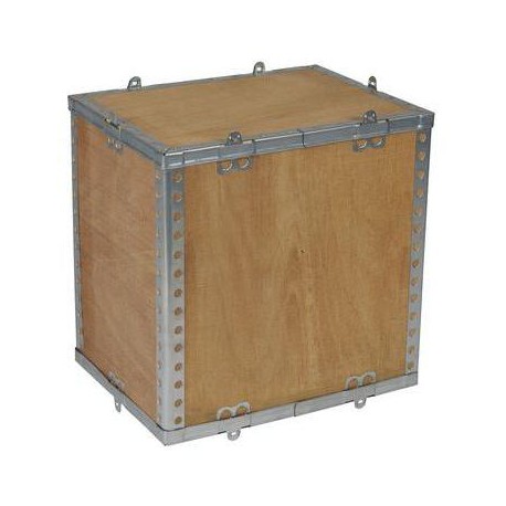 Dřevěný přepravní box s víkem, 40 x 30 x 40 cm