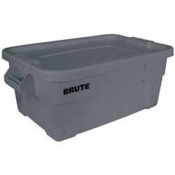 Plastový odolný úložný box Brute s víkem, šedý, 53 l