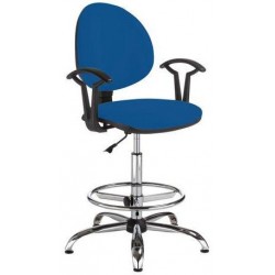 Pracovní židle Smarty s kluzáky, modrá
