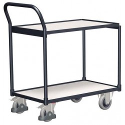 Antistatický policový vozík s madlem, do 250 kg, 2 police, 98 x 97,5 x 52,4 cm