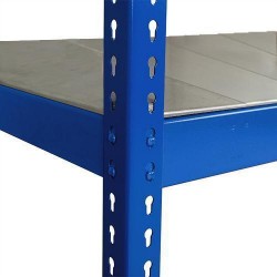 Přídavná ocelová police, 122 x 36,5 cm, 100 kg, modrá