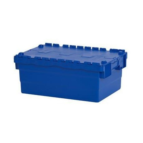 Plastový přepravní box ALC s víkem, modrý, 40 l