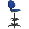 Zvýšená pracovní židle Stella s kluzáky, modrá