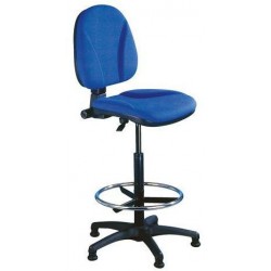 Pracovní židle Ergo s kluzáky, modrá