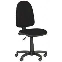 Pracovní židle Torino s tvrdými kolečky, černá