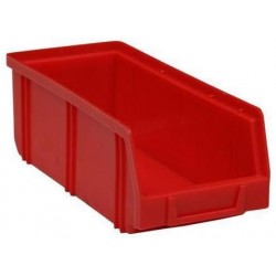Plastový box Manutan  8,3 x 10,3 x 24 cm, červený