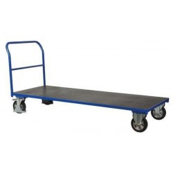 Plošinový vozík s madlem, do 1 000 kg, 100,6 x 212,8 x 80 cm