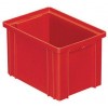Barevná plastová přepravka PS (3,6 l), červená