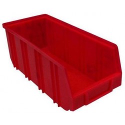 Plastový box Manutan 12,5 x 14,5 x 33,5 cm, červený