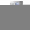 Plechová skříň s vitrínou a zásuvkami EDMUND, 900 x 1850 x 400 mm, šedá