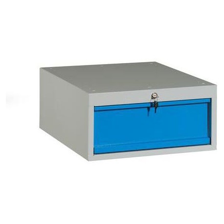 Závěsný kontejner, 26 x 51 x 59, 1 zásuvka, šedý/modrý