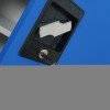 Plechová skřínka s policemi BEATA, 900 x 930 x 400 mm, šedo-modrá