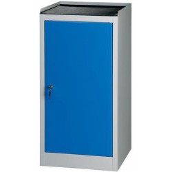 Dílenská skříň na nářadí, 3 police, 103 x 50 x 50 cm, šedá/modrá