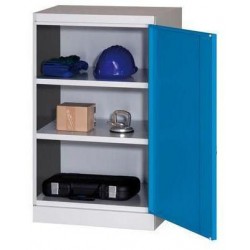 Dílenská skříň na nářadí, 104 x 60 x 60 cm, šedá/modrá