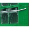 Zásuvkový modul, 3 výklopné zásuvky, zelený