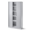 Plechová skříň se žaluziovými dveřmi DAMIAN, 900 x 1850 x 450 mm, šedá