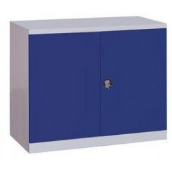 Dílenská skříň na nářadí, 104 x 100 x 43,5 cm, šedá/modrá
