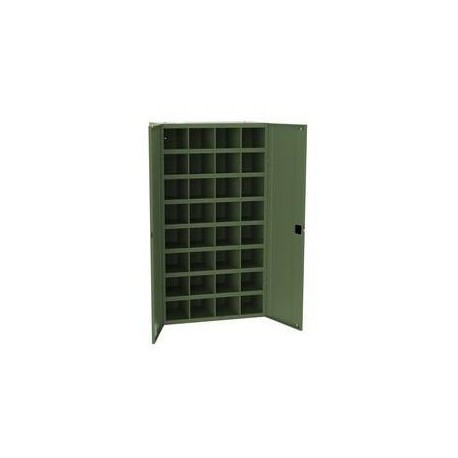 Kovová dílenská skříň s přihrádkami SFR322, 180 x 100 x 53 cm, zelená