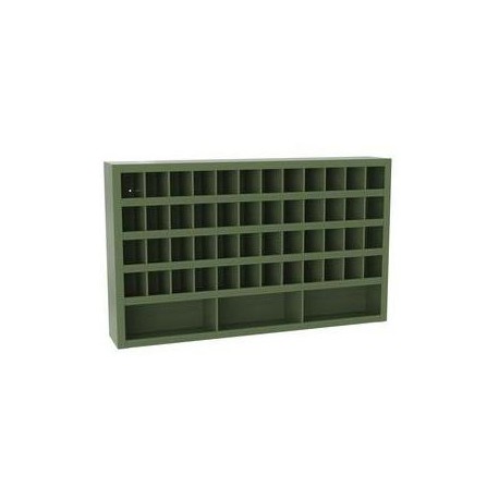 Kovová dílenská skříň s přihrádkami SFR511, 90 x 150 x 25 cm, zelená